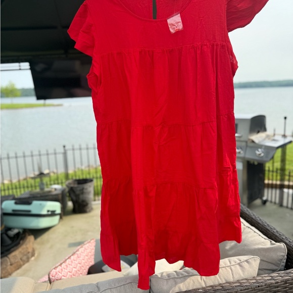 Cato Red Midi Dress - Picture 1 of 3